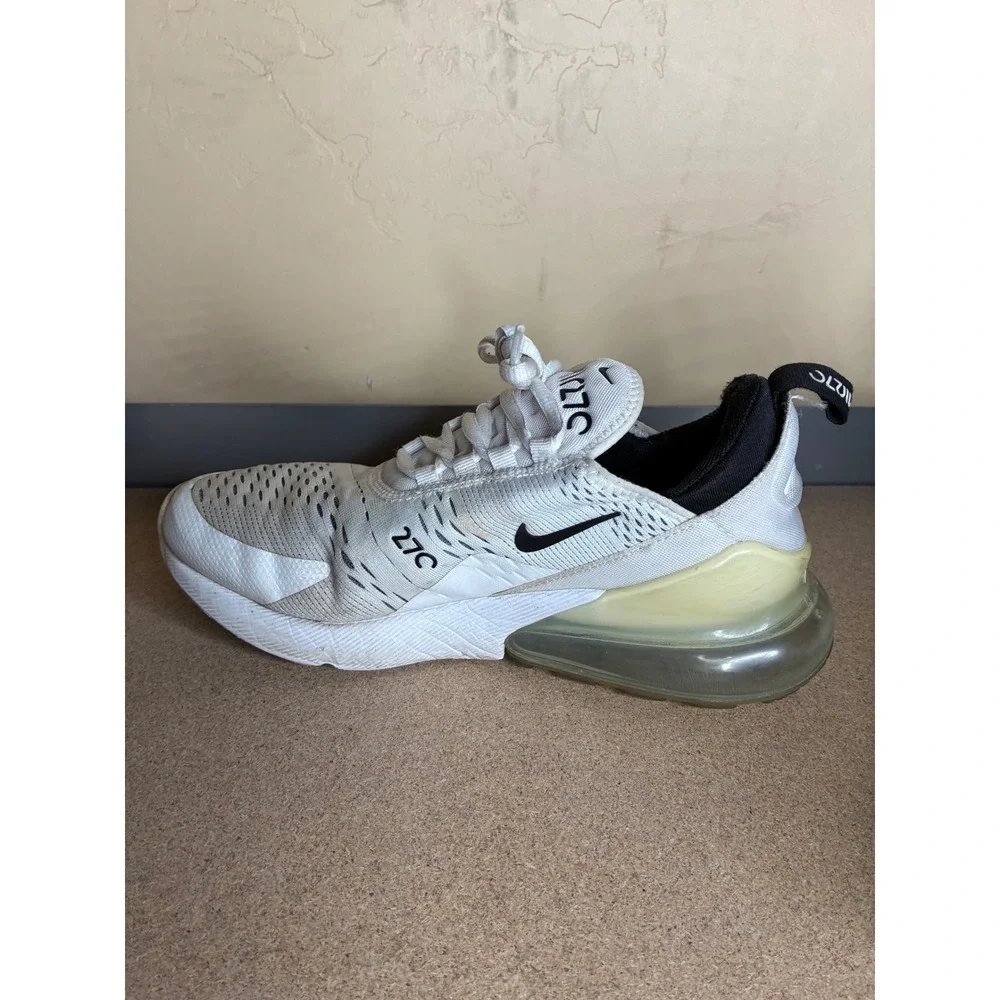 Nike Air Max 270 Womens White Black Running Shoes AH6789-100 Size 7